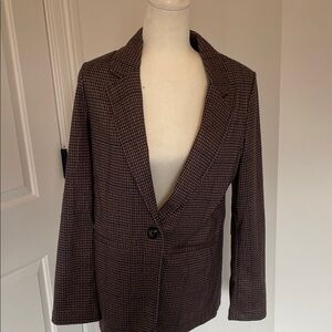 Brown Checkered Blazer